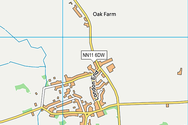 NN11 6DW map - OS VectorMap District (Ordnance Survey)