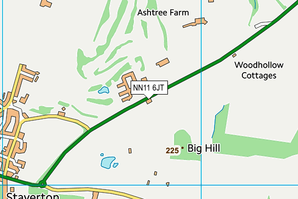 Staverton Park Hotel And Golf Club map (NN11 6JT) - OS VectorMap District (Ordnance Survey)