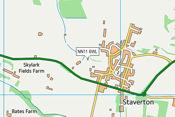 NN11 6WL map - OS VectorMap District (Ordnance Survey)