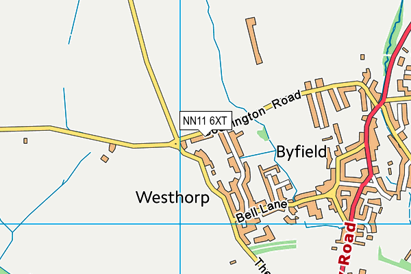 NN11 6XT map - OS VectorMap District (Ordnance Survey)