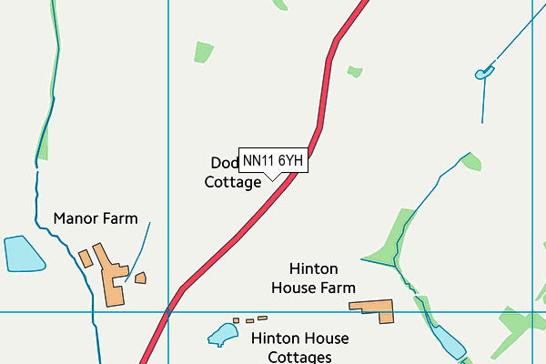 NN11 6YH map - OS VectorMap District (Ordnance Survey)