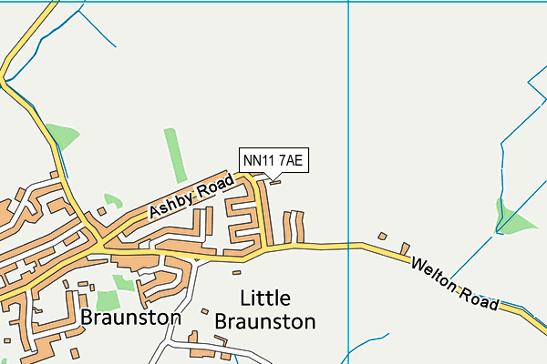 NN11 7AE map - OS VectorMap District (Ordnance Survey)