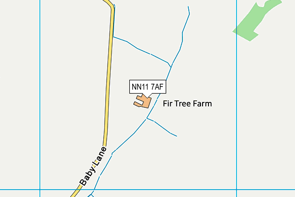 NN11 7AF map - OS VectorMap District (Ordnance Survey)