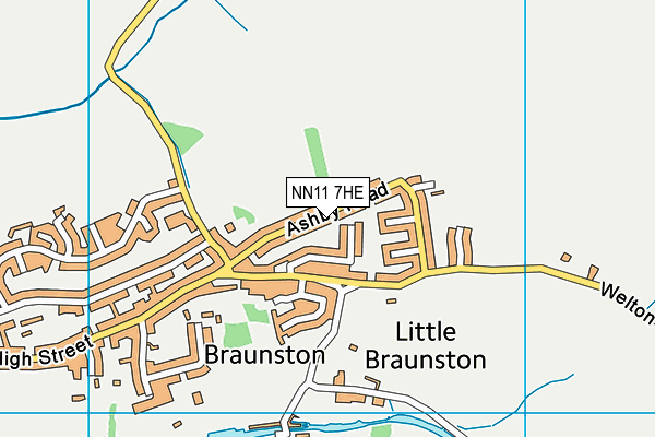 NN11 7HE map - OS VectorMap District (Ordnance Survey)