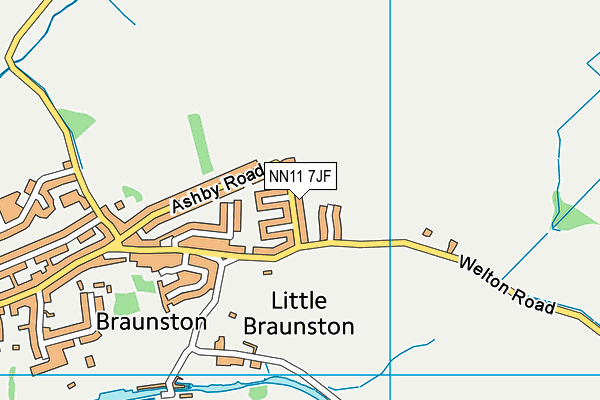 NN11 7JF map - OS VectorMap District (Ordnance Survey)