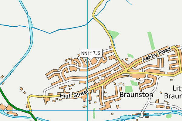 NN11 7JS map - OS VectorMap District (Ordnance Survey)