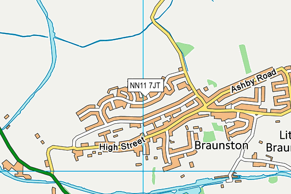 Braunston Playing Fields map (NN11 7JT) - OS VectorMap District (Ordnance Survey)