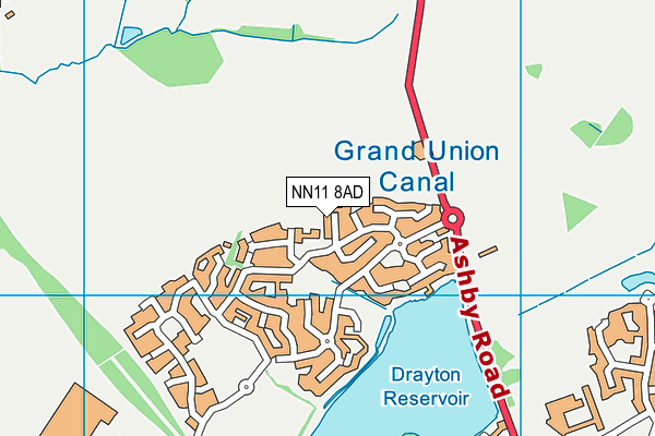 NN11 8AD map - OS VectorMap District (Ordnance Survey)
