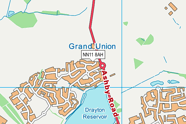 NN11 8AH map - OS VectorMap District (Ordnance Survey)