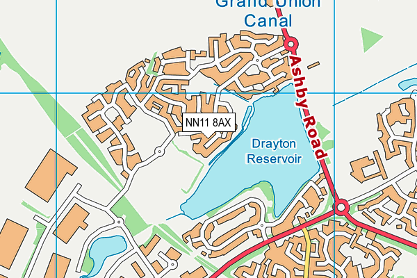 NN11 8AX map - OS VectorMap District (Ordnance Survey)