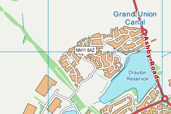 NN11 8AZ map - OS VectorMap District (Ordnance Survey)