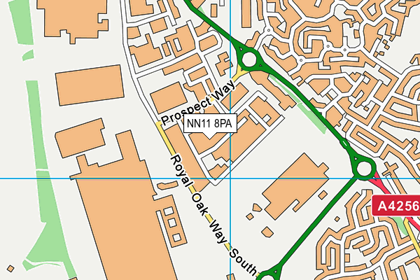 NN11 8PA map - OS VectorMap District (Ordnance Survey)