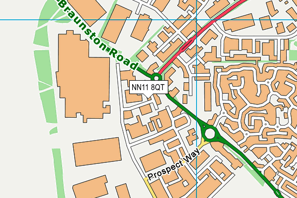 NN11 8QT map - OS VectorMap District (Ordnance Survey)