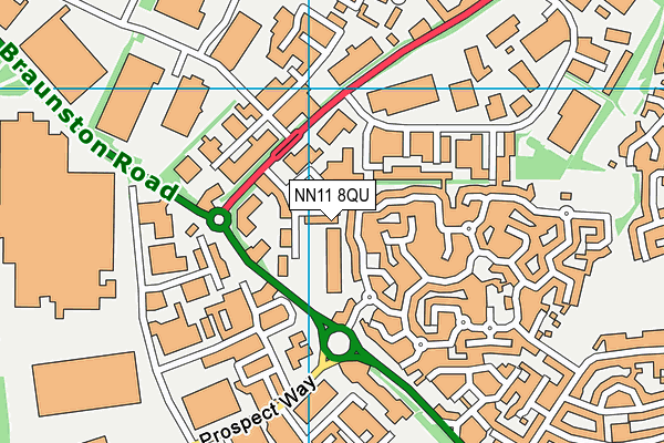 NN11 8QU map - OS VectorMap District (Ordnance Survey)