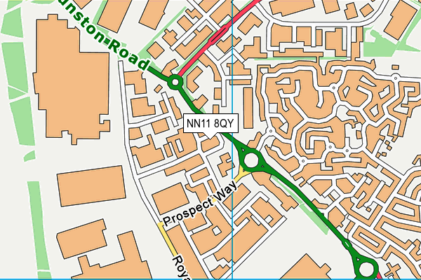 NN11 8QY map - OS VectorMap District (Ordnance Survey)