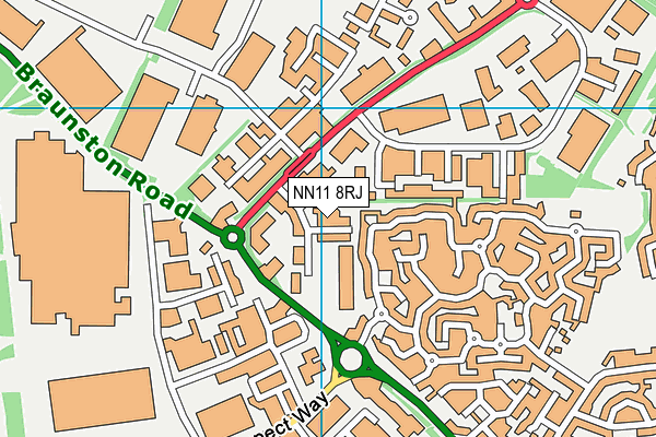 NN11 8RJ map - OS VectorMap District (Ordnance Survey)