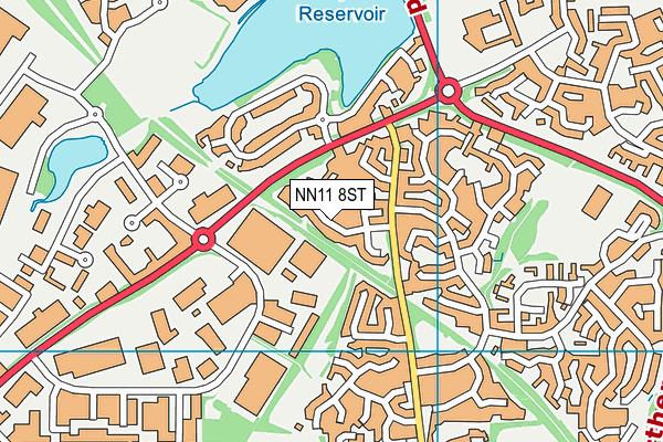 NN11 8ST map - OS VectorMap District (Ordnance Survey)