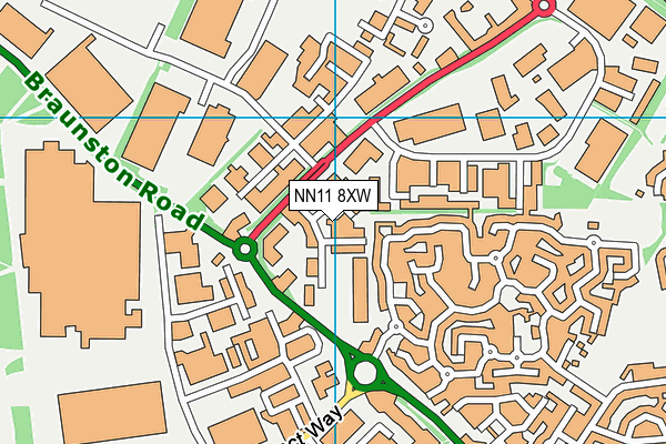 NN11 8XW map - OS VectorMap District (Ordnance Survey)