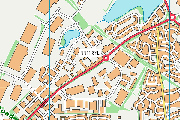 NN11 8YL map - OS VectorMap District (Ordnance Survey)