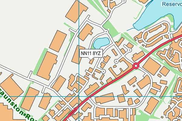 NN11 8YZ map - OS VectorMap District (Ordnance Survey)