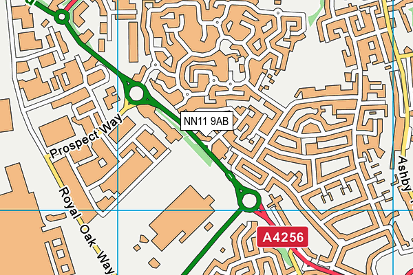NN11 9AB map - OS VectorMap District (Ordnance Survey)