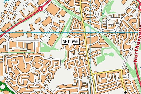 NN11 9AH map - OS VectorMap District (Ordnance Survey)