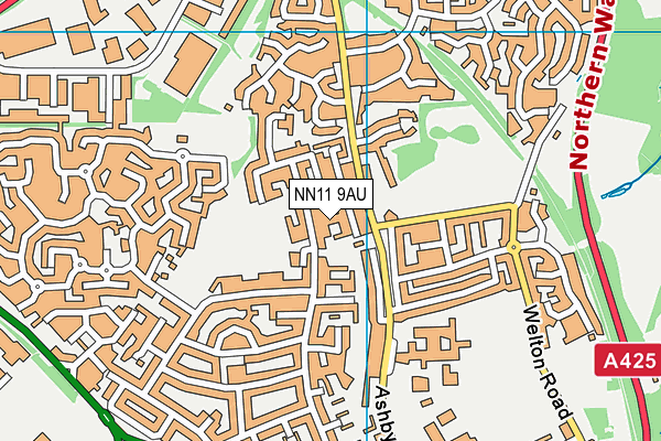 NN11 9AU map - OS VectorMap District (Ordnance Survey)