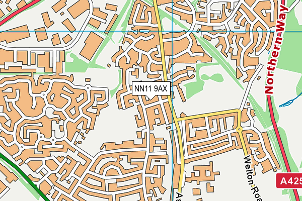 NN11 9AX map - OS VectorMap District (Ordnance Survey)