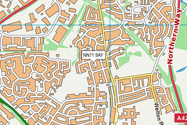 NN11 9AY map - OS VectorMap District (Ordnance Survey)
