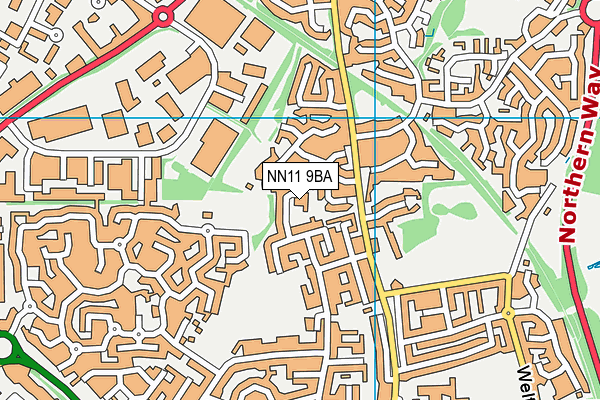 NN11 9BA map - OS VectorMap District (Ordnance Survey)