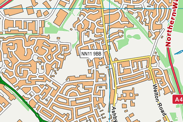 NN11 9BB map - OS VectorMap District (Ordnance Survey)
