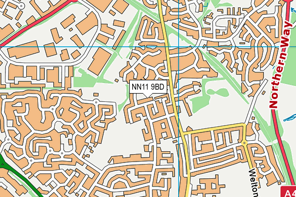 NN11 9BD map - OS VectorMap District (Ordnance Survey)