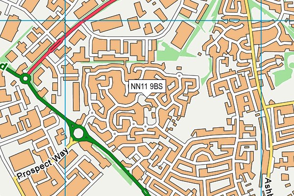 NN11 9BS map - OS VectorMap District (Ordnance Survey)
