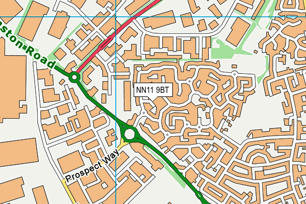 NN11 9BT map - OS VectorMap District (Ordnance Survey)
