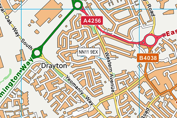 NN11 9EX map - OS VectorMap District (Ordnance Survey)