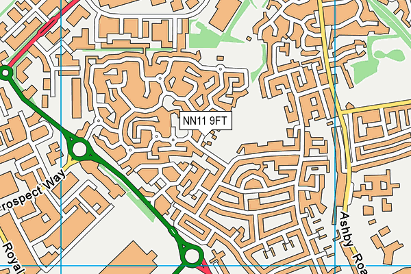 NN11 9FT map - OS VectorMap District (Ordnance Survey)