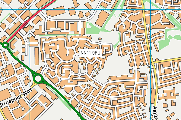 NN11 9FU map - OS VectorMap District (Ordnance Survey)