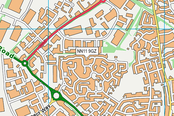 NN11 9GZ map - OS VectorMap District (Ordnance Survey)