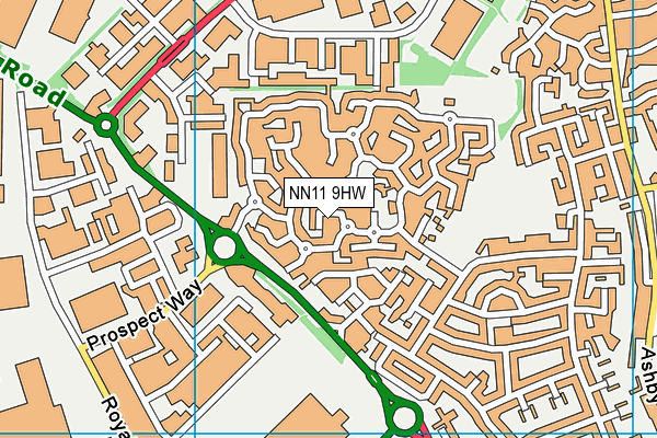 NN11 9HW map - OS VectorMap District (Ordnance Survey)