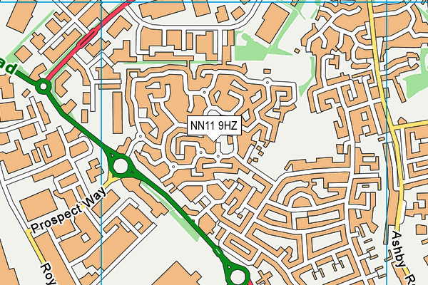 NN11 9HZ map - OS VectorMap District (Ordnance Survey)