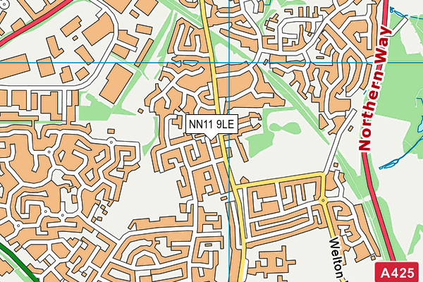 NN11 9LE map - OS VectorMap District (Ordnance Survey)