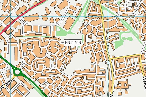 NN11 9LN map - OS VectorMap District (Ordnance Survey)
