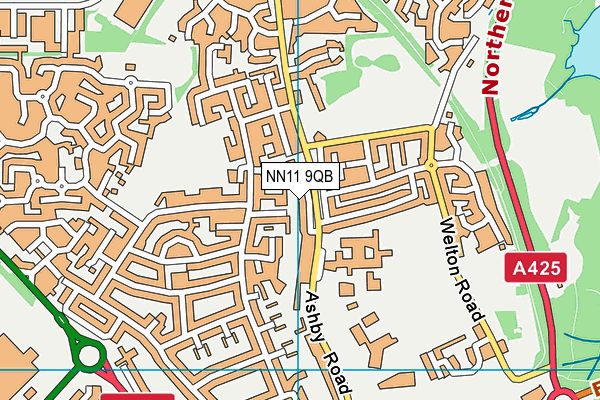 NN11 9QB map - OS VectorMap District (Ordnance Survey)