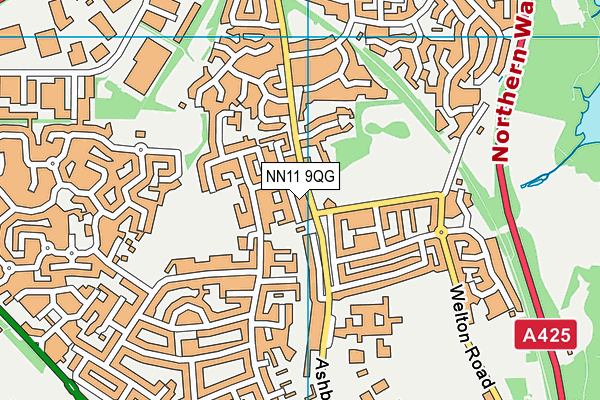NN11 9QG map - OS VectorMap District (Ordnance Survey)