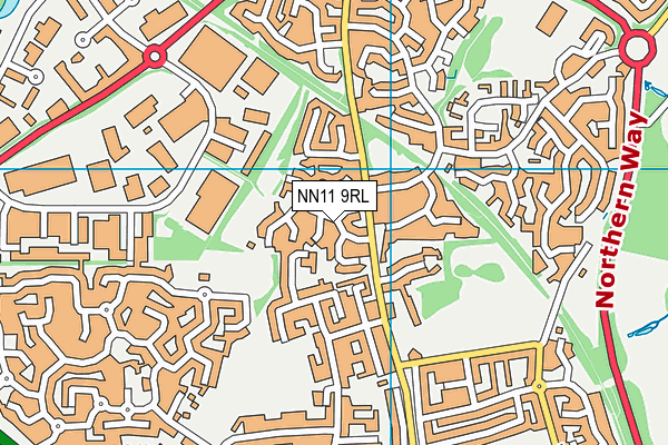 NN11 9RL map - OS VectorMap District (Ordnance Survey)