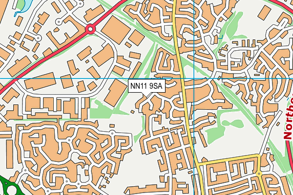 NN11 9SA map - OS VectorMap District (Ordnance Survey)