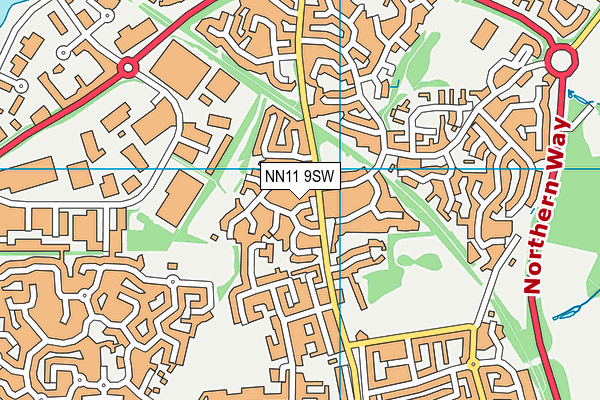 NN11 9SW map - OS VectorMap District (Ordnance Survey)