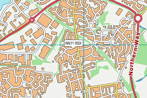 NN11 9SX map - OS VectorMap District (Ordnance Survey)