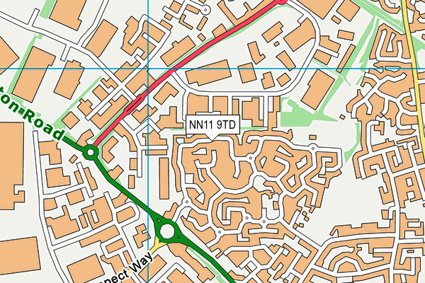 NN11 9TD map - OS VectorMap District (Ordnance Survey)