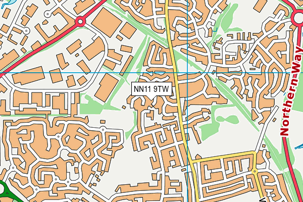 NN11 9TW map - OS VectorMap District (Ordnance Survey)